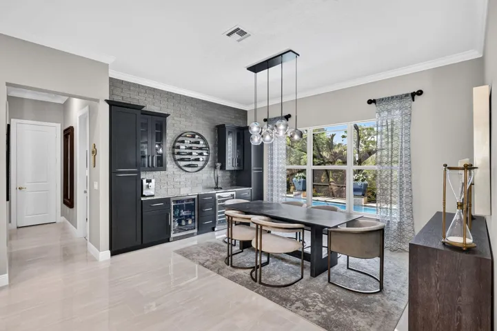 Custom bar/entertainment area