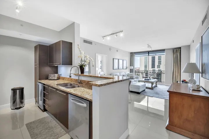 Kitchen & Living Area Views