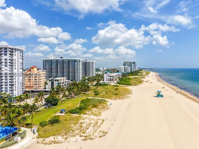 The beach and dune, looking south.