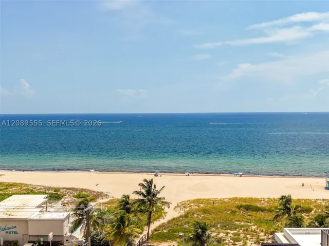 Ocean and beach across A1A.