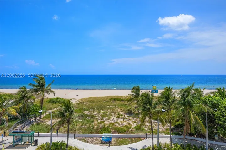 The beach across the street.
