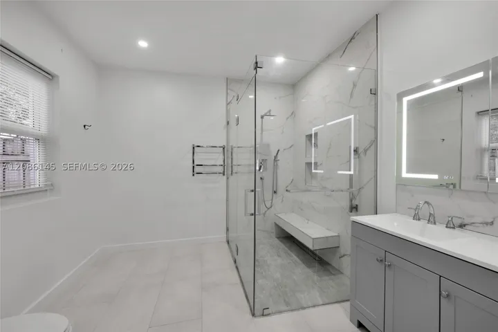 Beautifully renovated primary bathroom