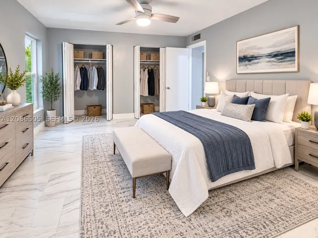 Staged bedroom