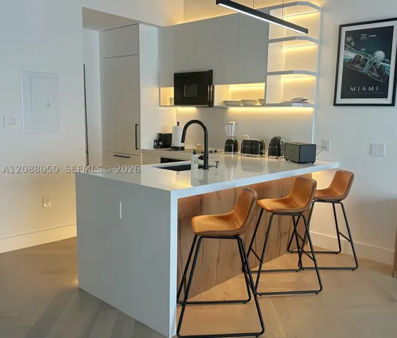 High End Finishes with Island Seating