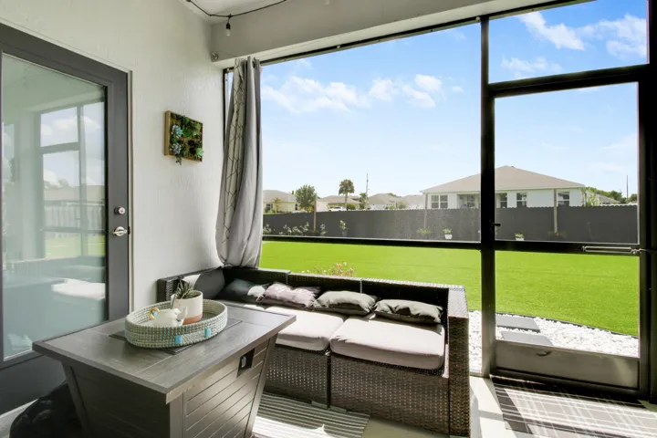 Screened Patio with Backyard Views