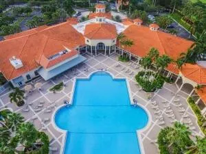 outdoor pool area