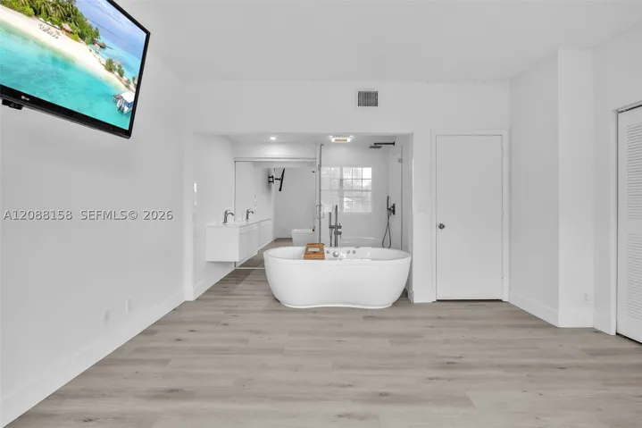 Open concept bathroom