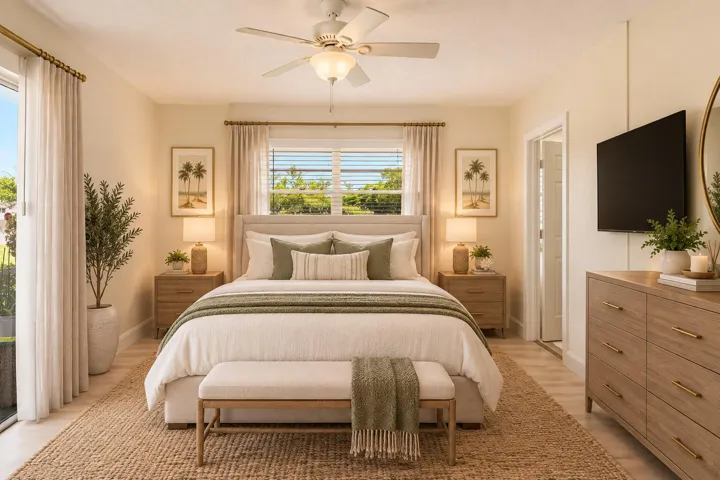 Furnished bed