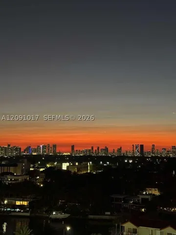 Night skyline views from unit