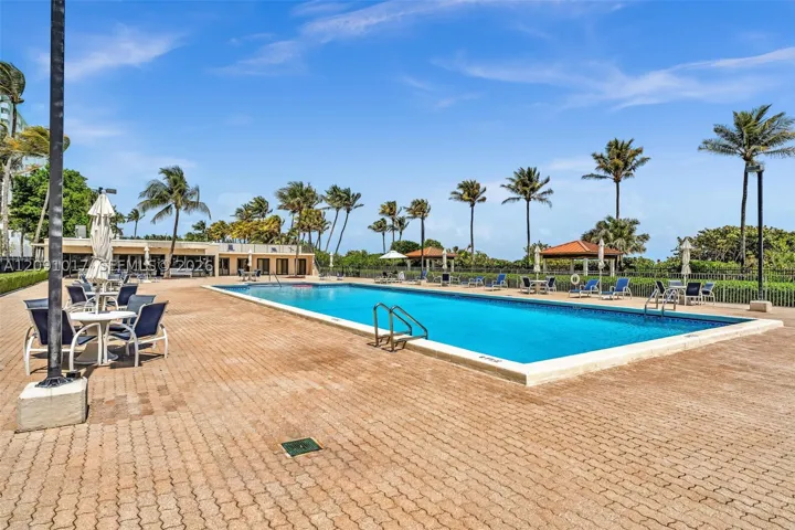 Pool area directly on beach