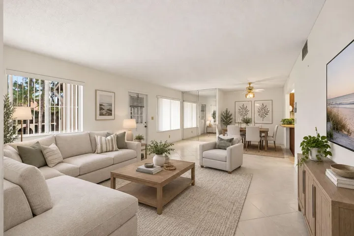 Digitally Staged Living/Dining