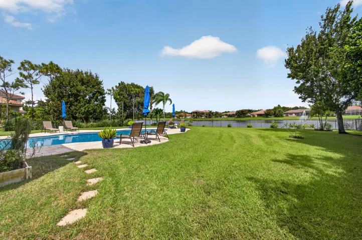 Huge fenced backyard