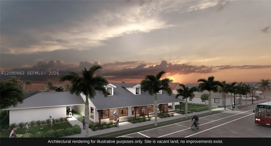 Architectural rendering for illustrative purposes only. Site is vacant land; no improvements exist.