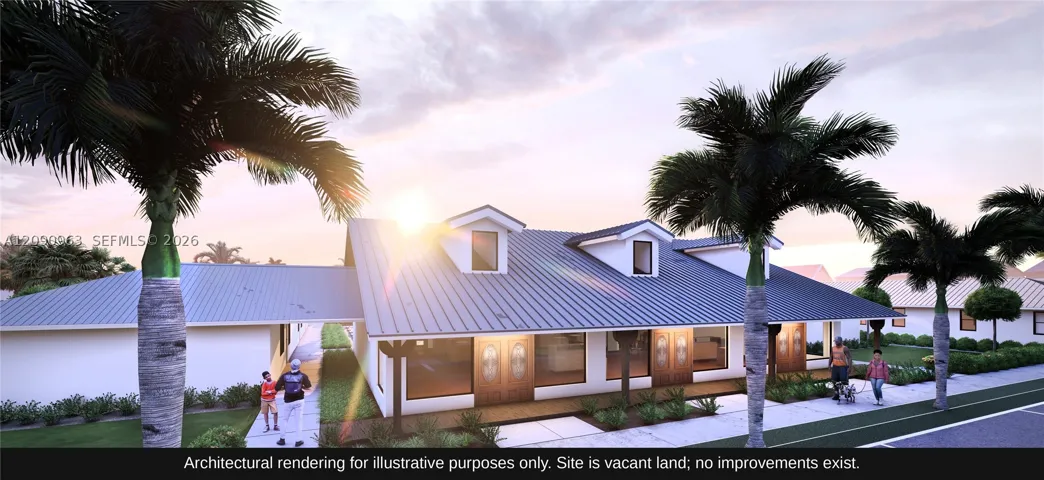 Architectural rendering for illustrative purposes only. Site is vacant land; no improvements exist.