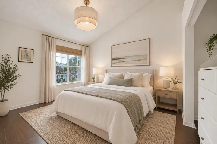 Virtually staged Bedroom 2