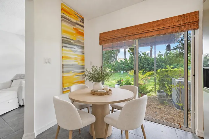 Virtually staged eat in kitchen