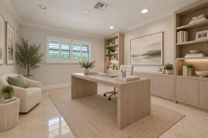 Virtually staged bedroom 4