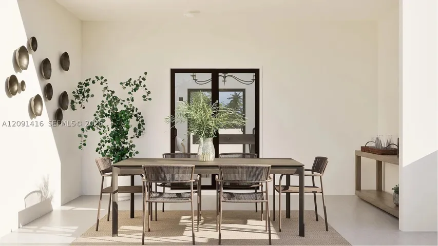 Covered Terrace:
A covered terrace offers abundant room for an outdoor dining set, setting the scene for al fresco meals and leisurely weekends basking in the gorgeous weather.