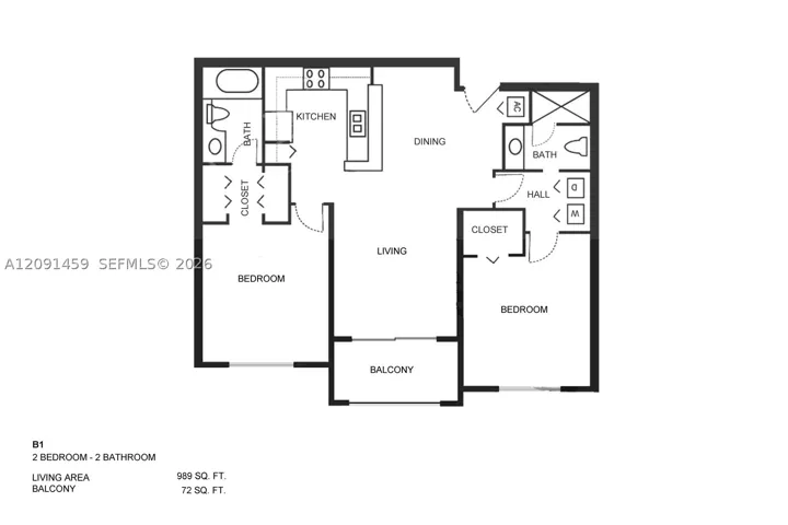 B1 Floor-plan:
Floor plan orientation may be reversed.