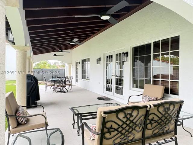 Large covered terrace