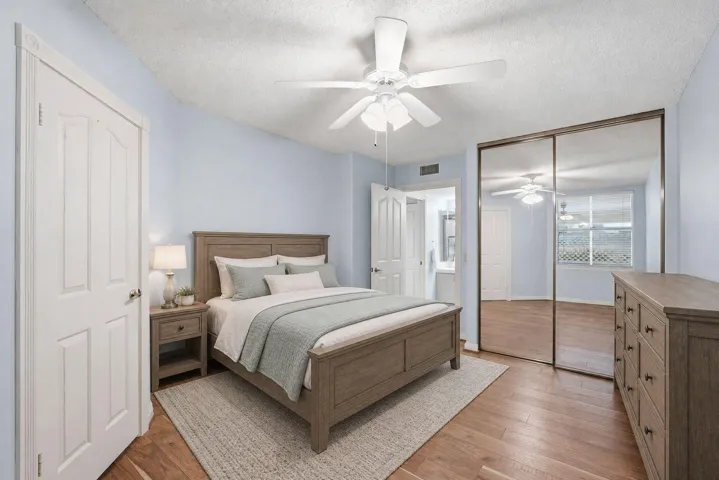 Bedroom 1 staged