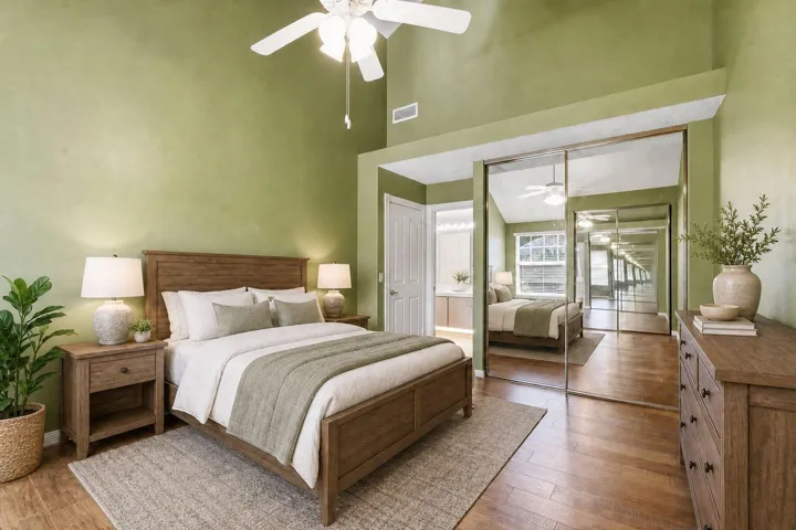 Bedroom 3 staged