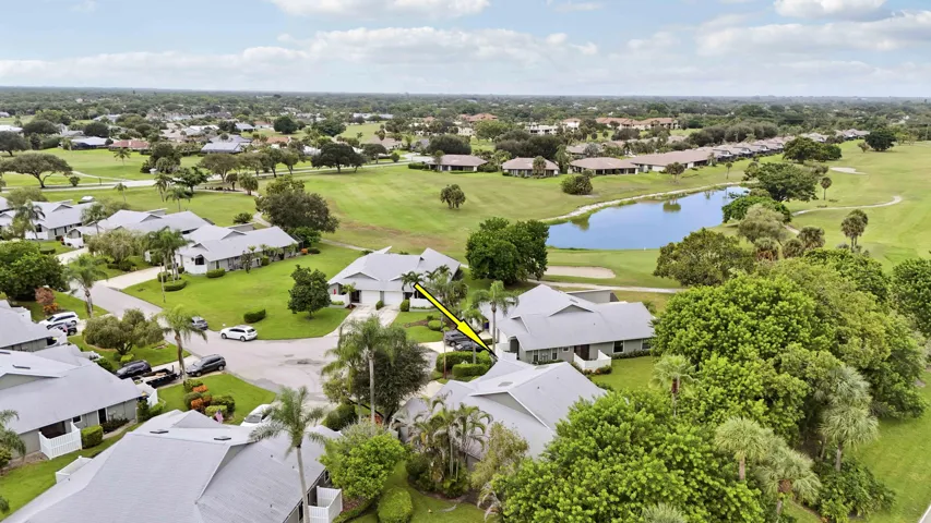Aerial culdesac and golf