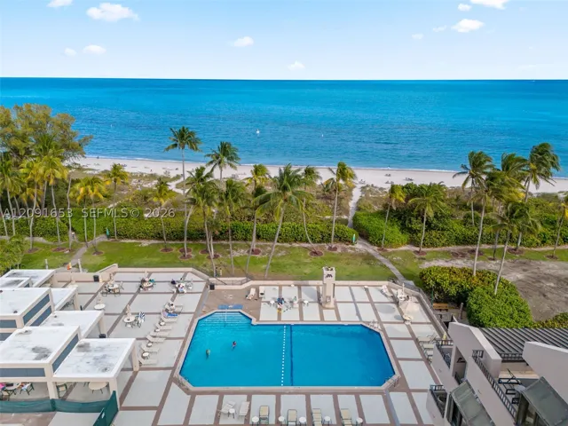 Oceanside pool with restaurant and beach access
