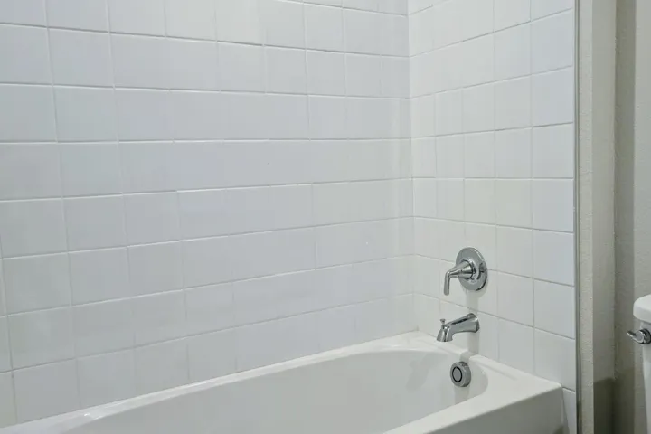 guest bathroom/shower tub combo
