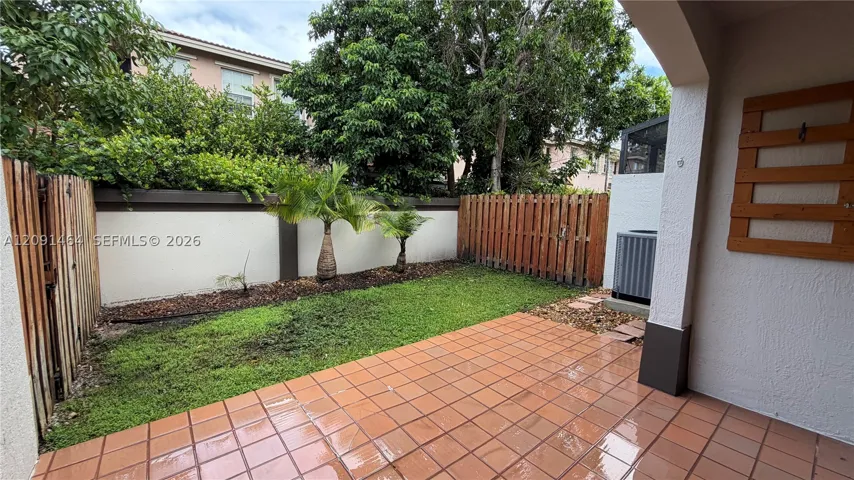 Patio and fenced yard