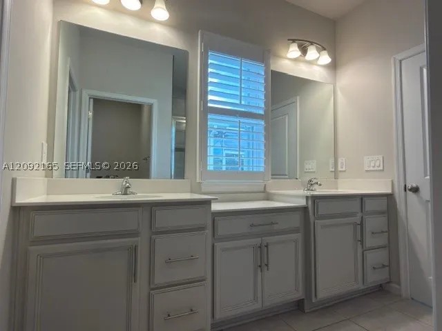 Primary Bath double vanity sinks