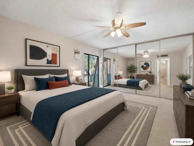 Primary Bedroom Staged