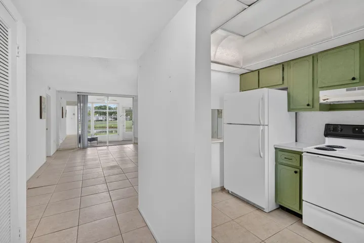 Kitchen and hall