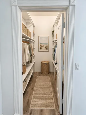 AI staged master closet