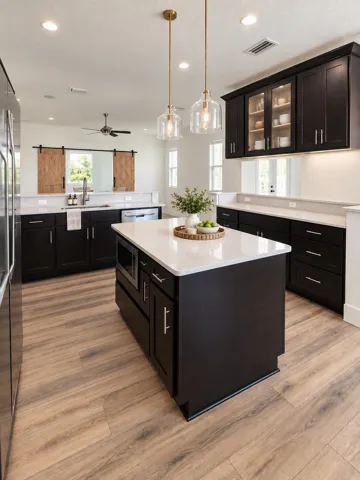 AI staged kitchen