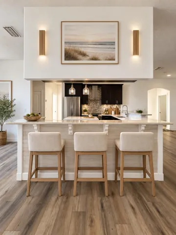 AI staged kitchen view