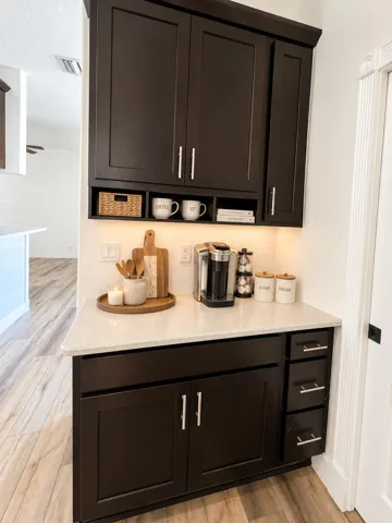 AI staged coffee station