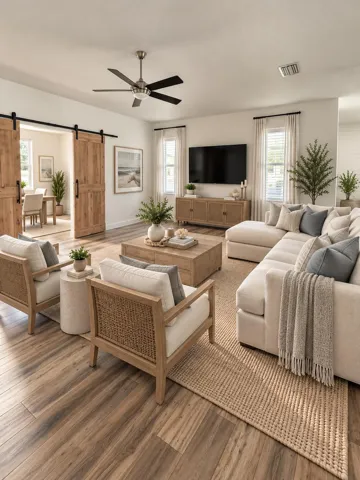 AI staged family room