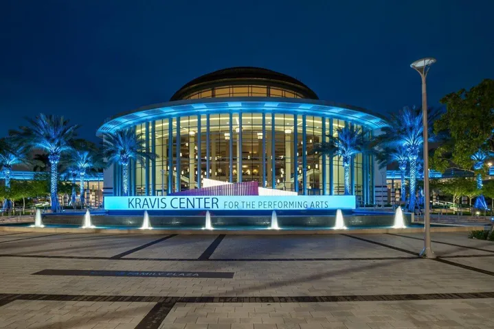 Kravis Center, across the street