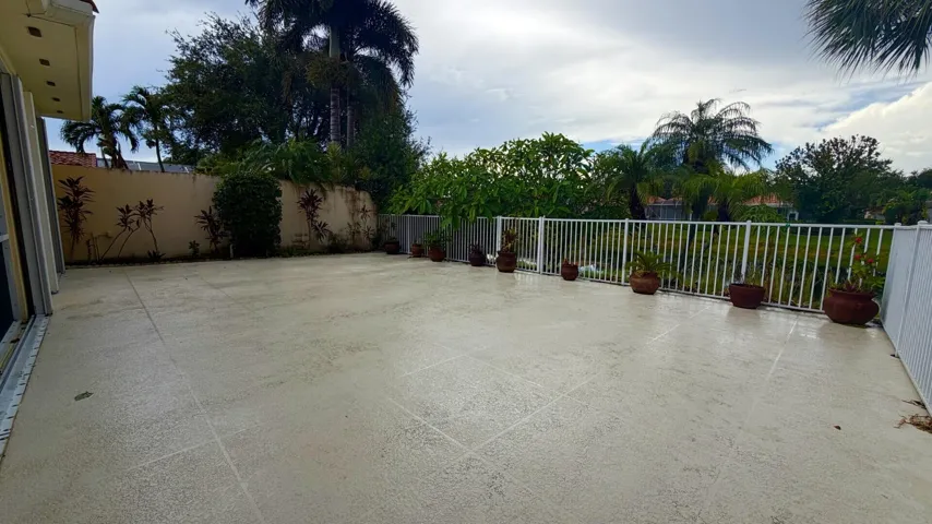 Open Fenced Patio