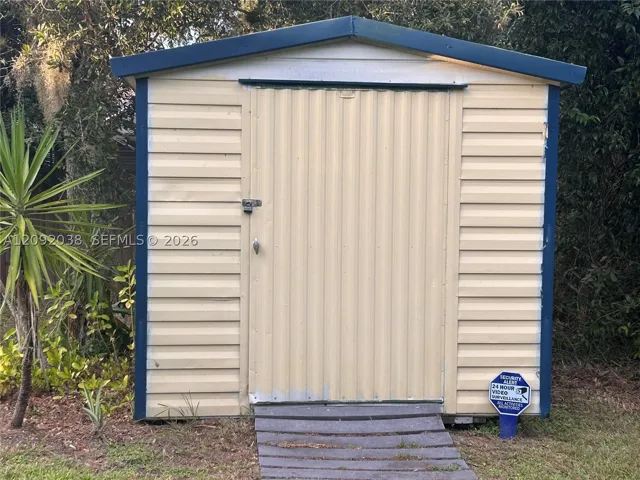 Storage Shed with electricity and light.