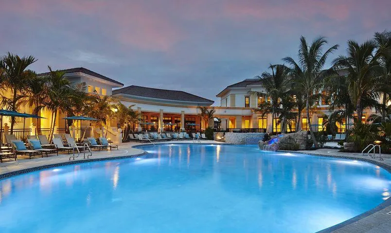 Ibis Resort Pool at Night