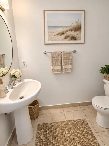 Virtual staged Half Bath
