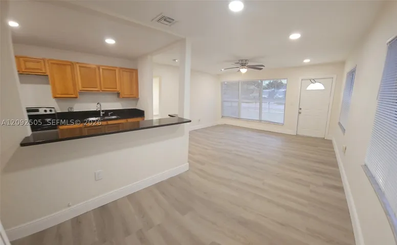 Open Kitchen to living room and dining area.