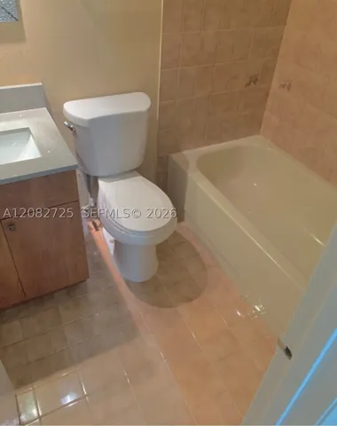 1 of 2: Image depicting the hall bathroom.