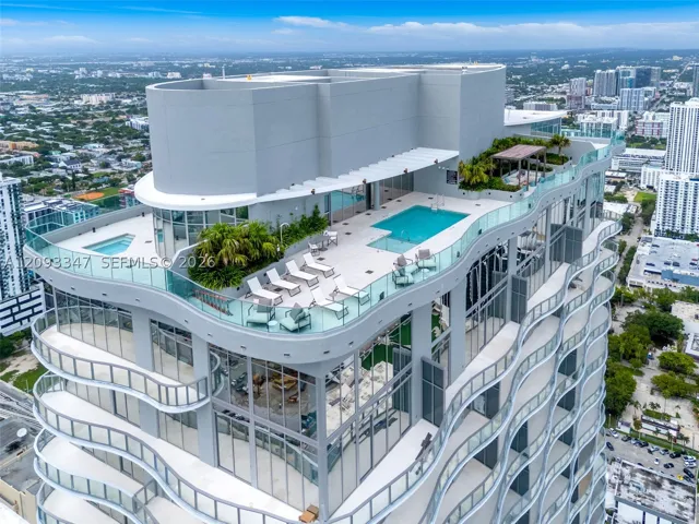 Rooftop pool deck and sun terrace crowning the 56 story tower