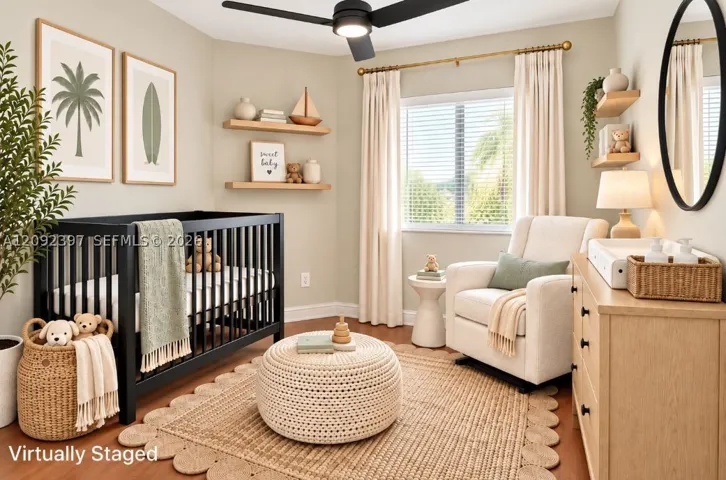 Bedroom 2 Virtually Staged as a Nursery