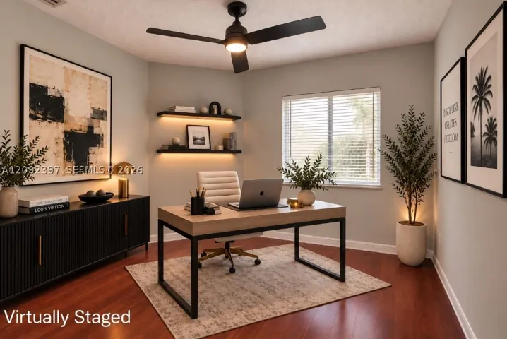Bedroom 2 Virtually Staged as a Home Office