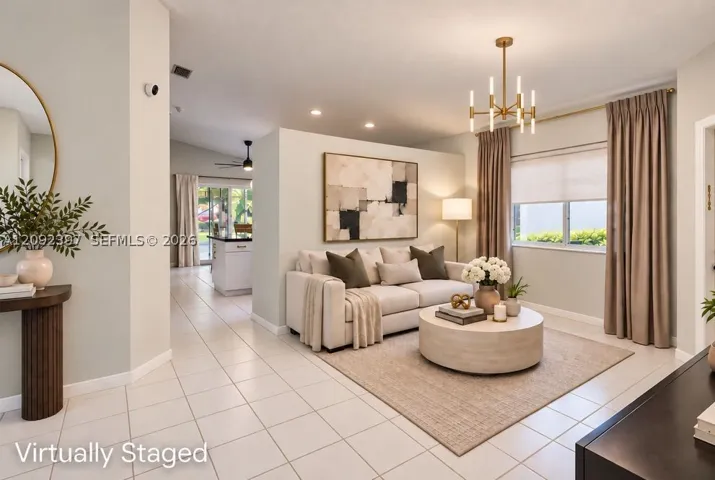 Virtually Staged Living Room