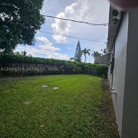 side yard right of home